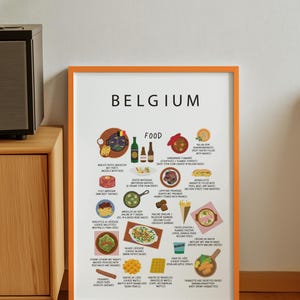 Belgium Food Digital White |  Kitchen | Wall decor | Cuisine | Download | PNG | PDF
