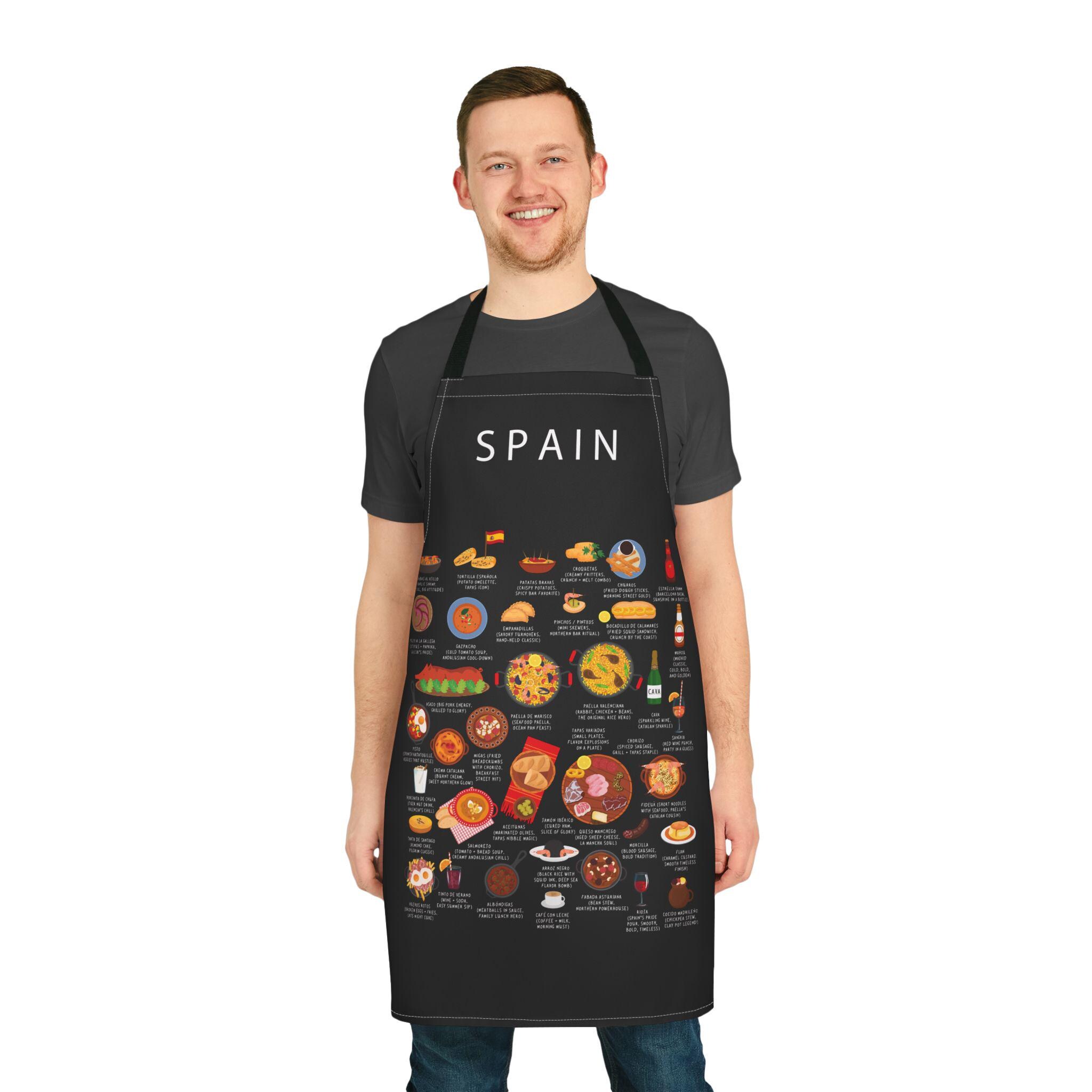 WZMPA Grembiule Spagna Con Tasche | Impermeabile E Anti-olio | Regolabile | 72x68 Cm | Idea Regalo Per Chef, BBQ, Cucina E Giardinaggio - 3