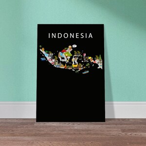 Poster dell'Indonesia / Carta / Bambini / Decorazione murale per la sala giochi