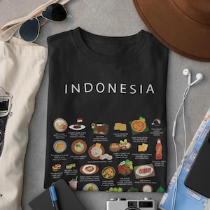 Indonesia Foodie T-Shirt: Nasi Goreng, Rendang, Satay