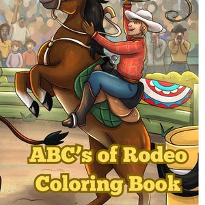 Printable Alphabet Coloring Pages, Kindergarten Homeschool Printable, Homeschool Resource, ABC Coloring Pages for Kids, Cowboy Themed Rodeo