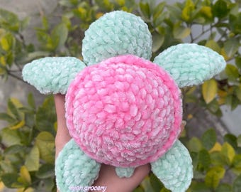 Crochet Turtle Plushie Amigurumi Stuffed Animal