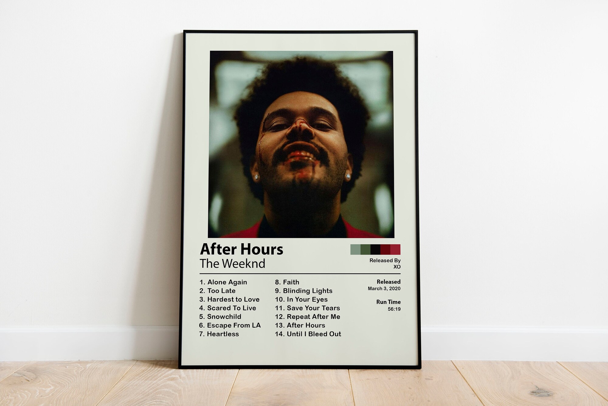 Discover The Weeknd Posters - After Hours Poster - Album Cover Premium Matte Vertical Poster