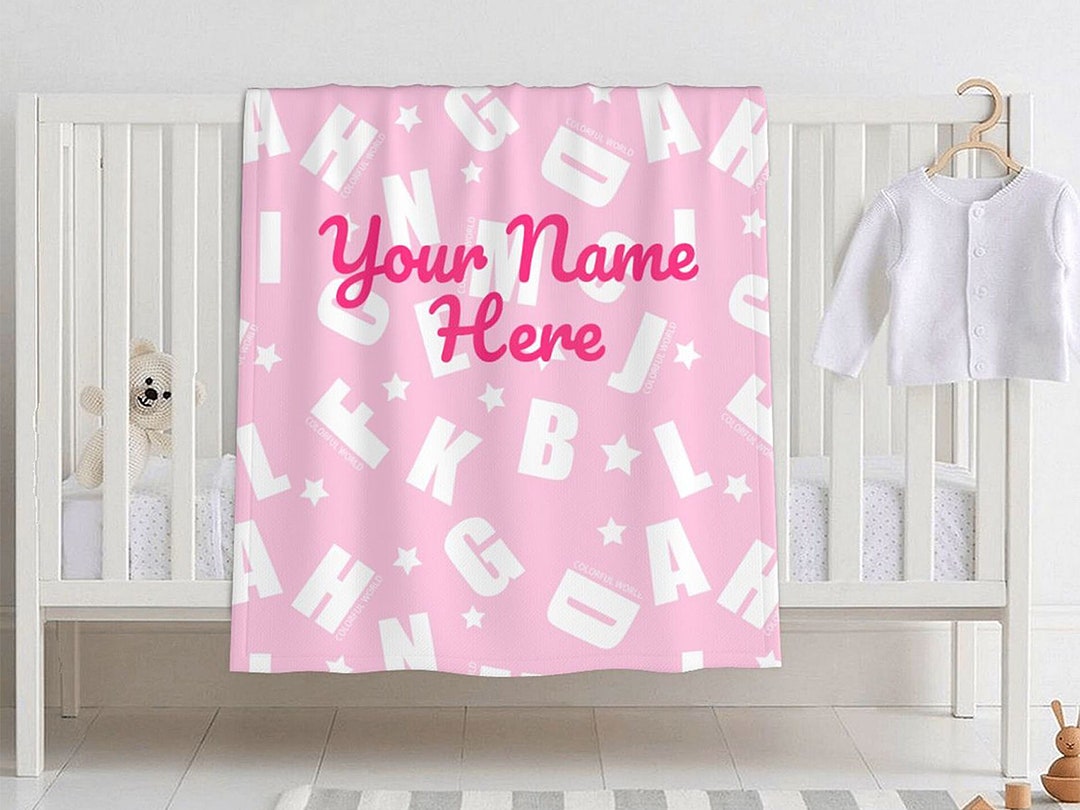Custom Name Baby Blankets 30 X 40 Baby Blankets Baby Etsy