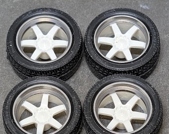 Sparco N1 (Vit) - Specialmodifierade modellbilshjul i skala 1/24 och 1/25 - 17"