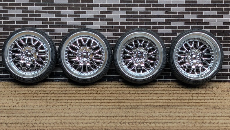 K-Break Hybreed Cross Nine - Custom Modified 1/24th & 1/25th Scale Model Car Wheels - 19" image 4