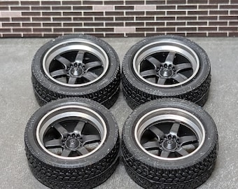 Sparco N1 (Svart) - Specialmodifierade modellbilshjul i skala 1/24 och 1/25 - 17"