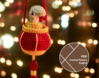 Lunar New Year Snake and Lantern Crochet Pattern, Zodiac Amigurumi, PDF for Instant Download