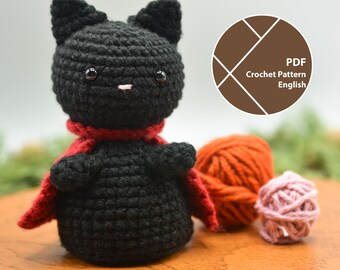 Halloween Black Cat Crochet Pattern, Brio the Cat Amigurumi, PDF for instant download