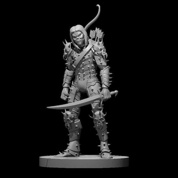 Wight | Undead | Zombie Miniature 3D Printed Tough Resin, Primed to Order