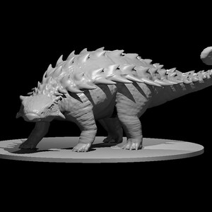 Ankylosaurus Dinosaur 3D Printed ABS-like Resin, Primed to Order