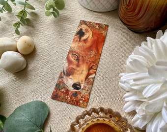 Fox bladwijzer, aquarel wildlife kunst, perfect voor boekenliefhebbers, dierenliefhebber cadeau, natuur pagina marker kunst