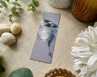 Magpie Bookmark, Watercolour Wildlife Art, Perfect for Book Lovers, Bird Lover Gift, Nature Page Marker, Animal Art