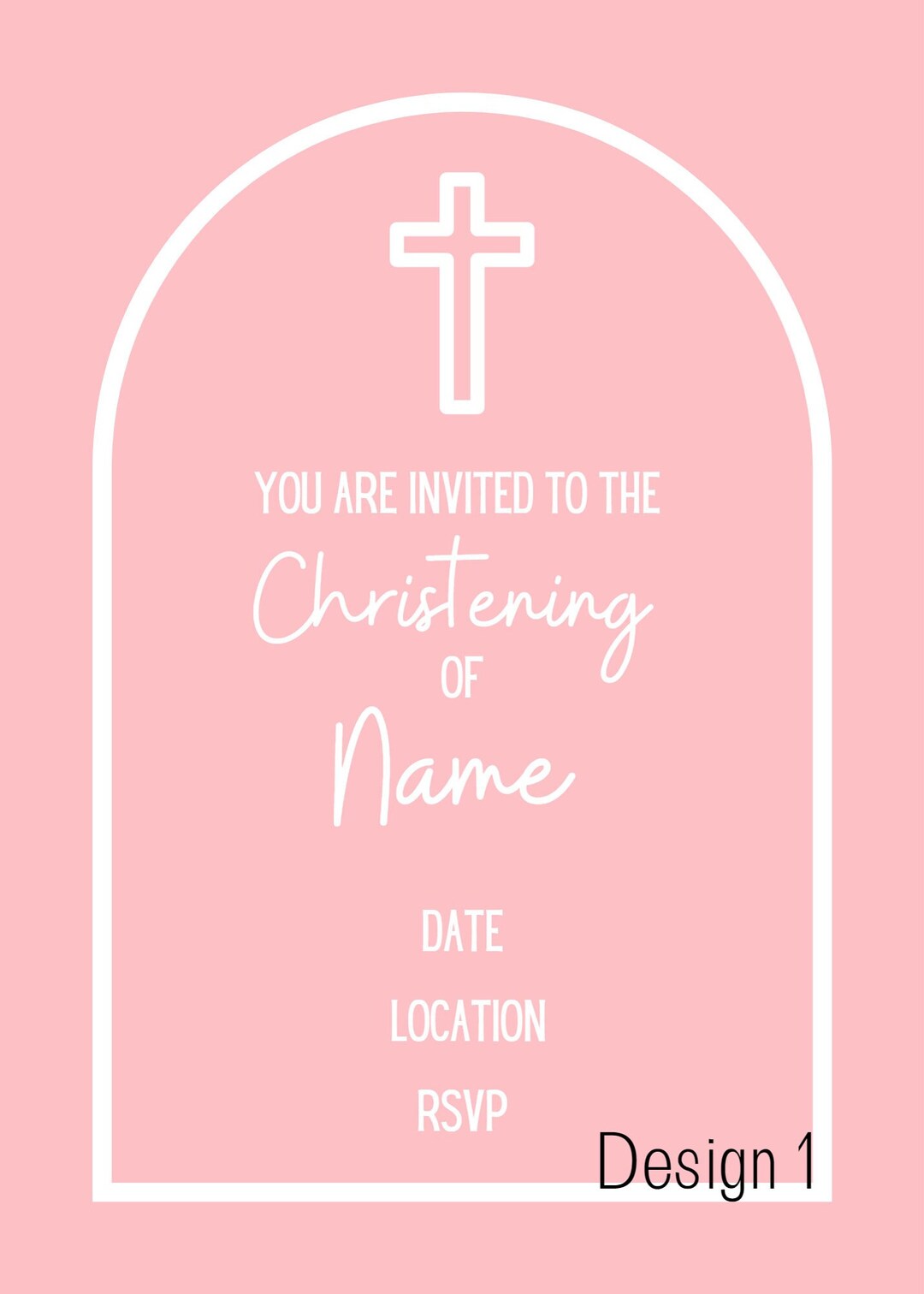 Christening/baptism Invitation Etsy