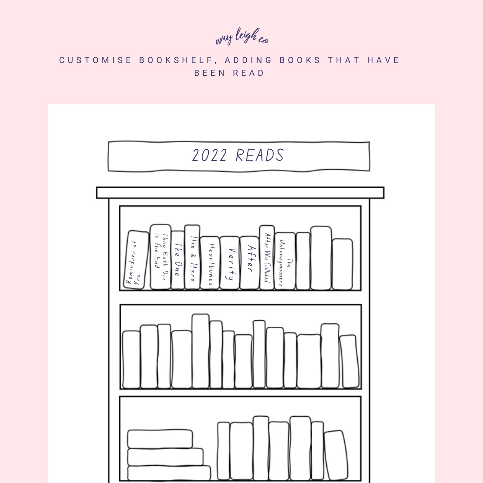 Bookshelf Printable | Instant Download | A3, A4 Pdfs - Etsy