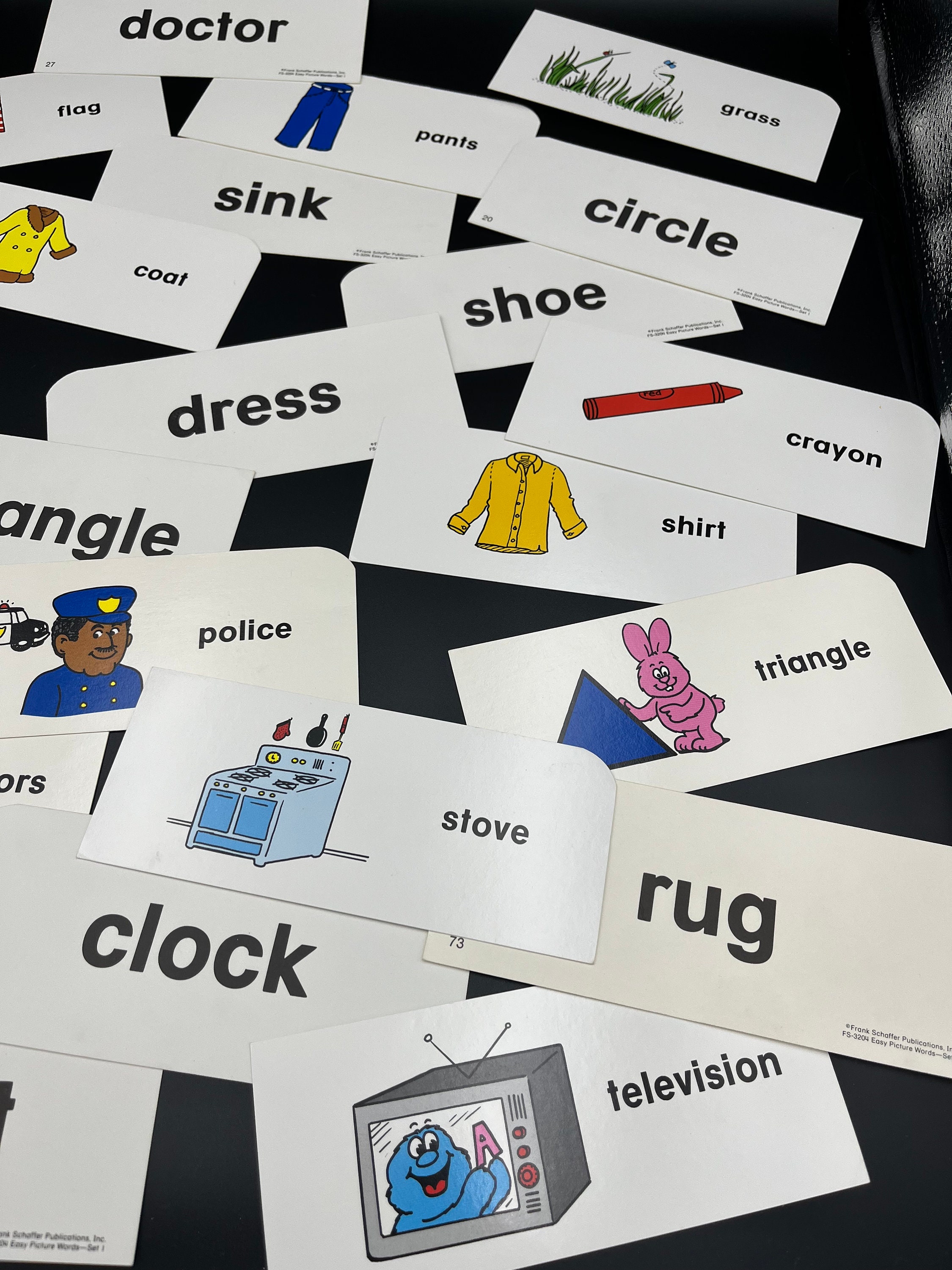 Vintage Frank Schaffer Publications, Inc. Picture/word Flash Cards ...