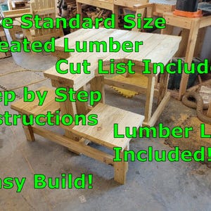 Shooting Bench Plans with optional Gun Rack - Einfache DIY Pläne mit Materialliste, Schnittliste und Schritt für Schritt Anleitung.