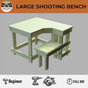One Person Large Shooting Bench Plans - DIY Blueprints