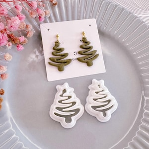 2pcs Christmas tree Clay Cutter | Christmas tree pendant Clay Cutter | Christmas Clay Cutter | Fall Clay Cutters | Clay Earring Cutters