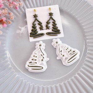 2pcs Christmas tree Clay Cutter | Christmas tree pendant Clay Cutter | Christmas Clay Cutter | Fall Clay Cutters | Clay Earring Cutters