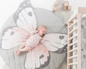 Printed Playmat Mat for Kids Newborn Baby Shower Gift Photo Shooting Essentials Plain Color Play Mat - 90cm in Diameter