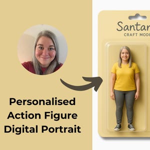 Action Figure Digital Art, Custom Toy Figure Portrait, Personalized Digital Download, Unique Gift for Friends, Fun Action Figure Art