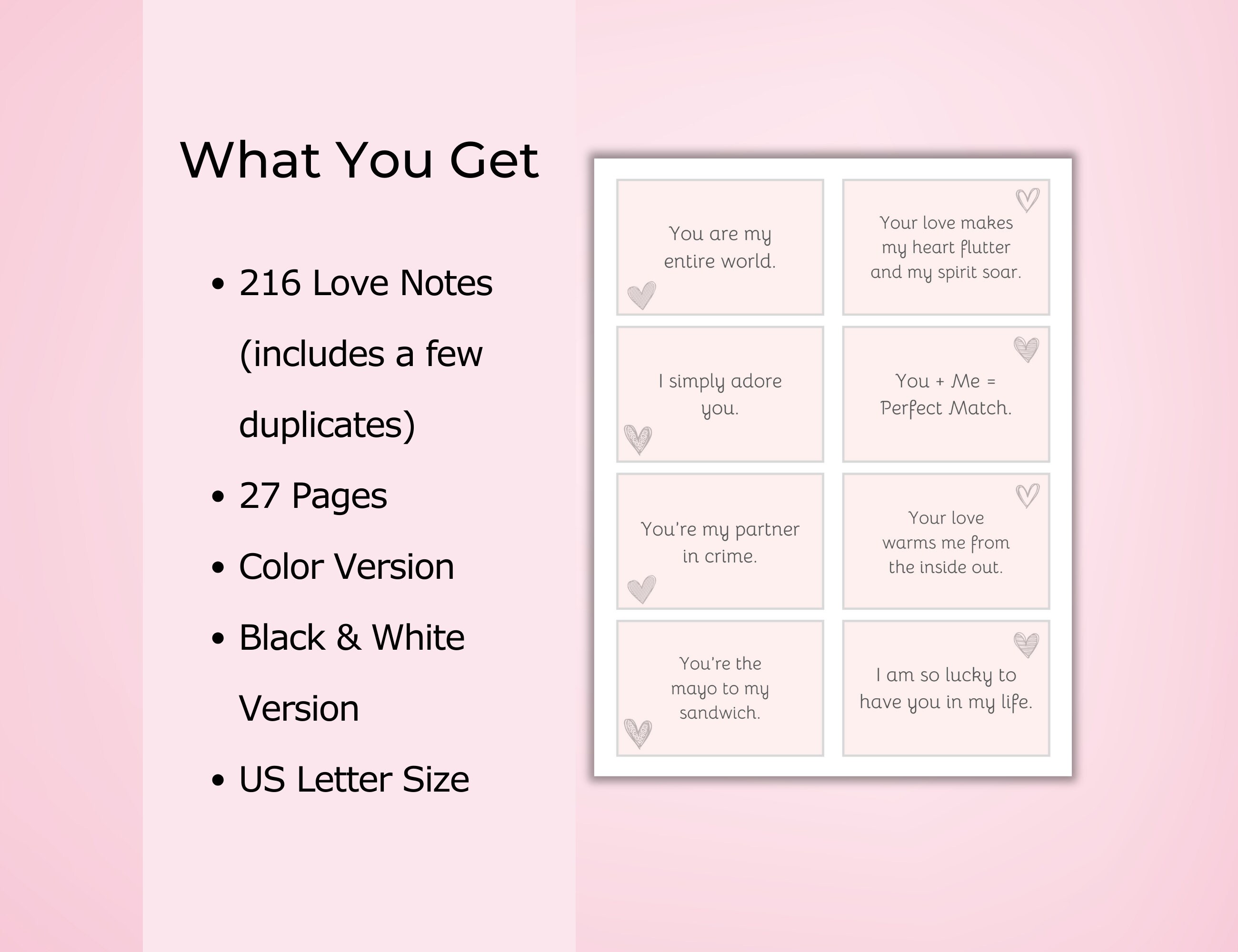 Printable Love Notes - Etsy