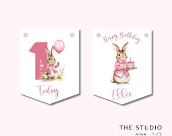 Peter Rabbit Birthday Bunting | Custom Party Garland