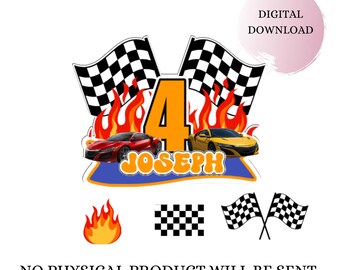 Racing Car Cake Topper | Hot Wheels Birthday (Digital Download)