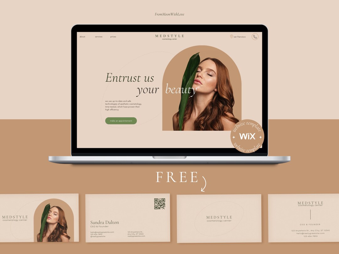 Wix Website Template Bundle | FREE Business Cards Template | Elegant ...