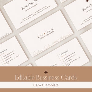 Fotograf Visitenkarten Vorlage | Bearbeitbar | Canva Visitenkarten Design | Elegante Visitenkarte | Bearbeitbare Visitenkarte | Brandstempel