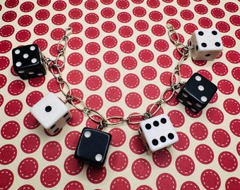 Lucky Dice Vegas Charm Bracelet