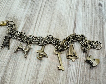 Vintage Silver Charm Bracelet
