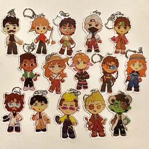 Hermitcraft season 10 chibi keychains - Charms MCYT, Life series - Grian, Mumbo, Joel, Etho, Pearl, Scar, Tango, Impulse