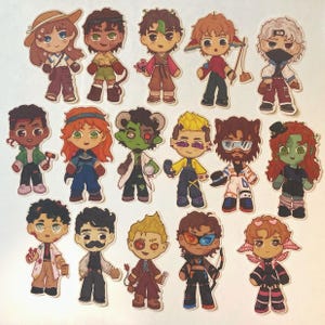 Hermitcraft season 10 chibi stickers - MCYT, Life series - Grian, Mumbo, Joel, Etho, Pearl, Scar, Tango, Impulse