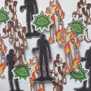 TMA / The magnus archives inspired stickers - cute creepy - The desolation, the dark, the eye, beholding, the corruption, worm