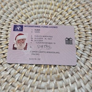 Het rijbewijs van de Kerstman