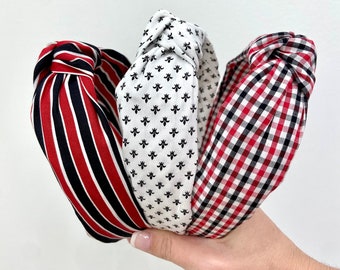 Knotted Cotton Headband: Girls, Momma Topknot - Handmade
