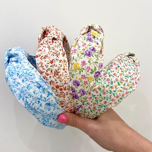 Knotted Headband - Spring Floral Headbands, Topknot Headband, Knotted Headband, Spring headbands, Easter headband, Floral Headband