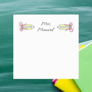 Personalized Teacher Post-it Notes- Cute Teacher Stationery, Gift for Teachers, Custom Note Pads, Teacher Appreciation Gift, Teacher Notes