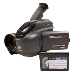 Vintage Panasonic VHS-C Camcorder PV-L550D Palmcorder Bundles