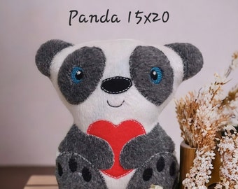 Embroidery file Panda ITH for/from the 15 x 20 cm frame
