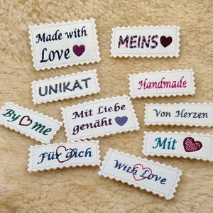 Embroidery file "Labels" ITH Set 13x18 and individual files from 6 x 4 cm