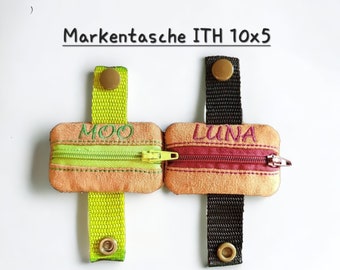 Embroidery file brand bag ITH for a dog harness/collar from the 5x10 frame
