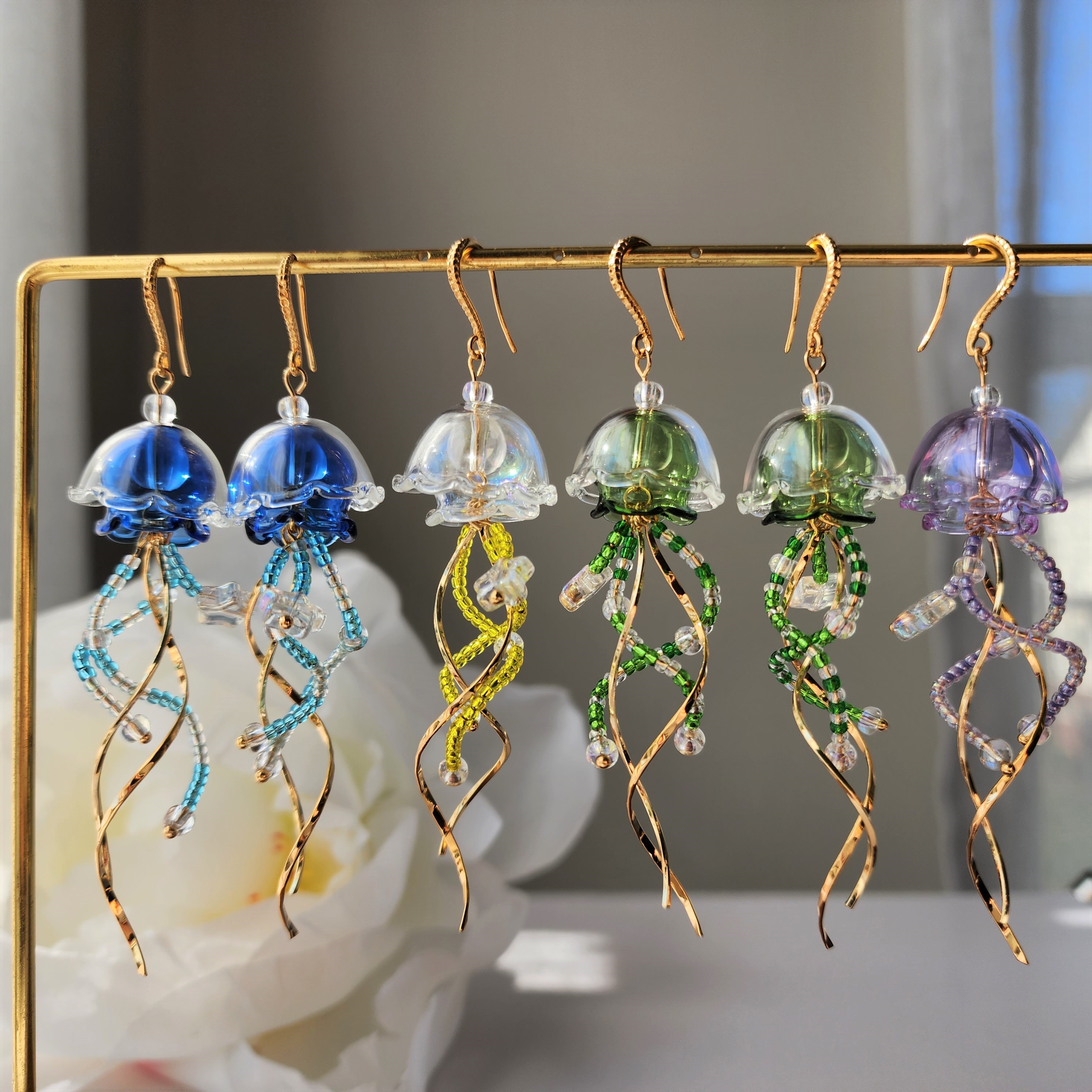 Jellyfish charm #beads #diy #handmade #handmadejewelry #beadedjewelry , jellyfish charms