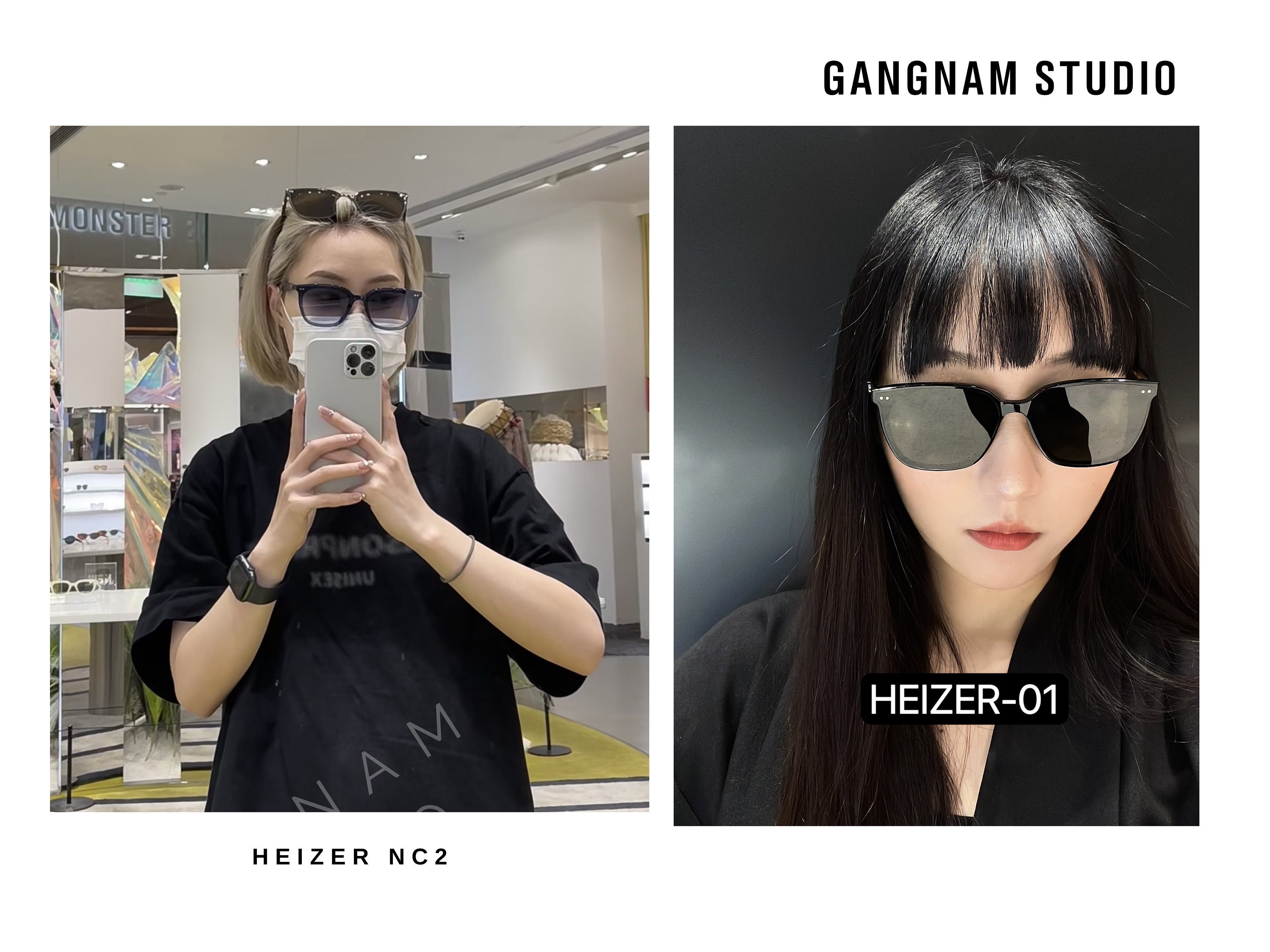 Heizer 01, G1, NC2, KC6 Gentle Monster Sunglasses Korean Style