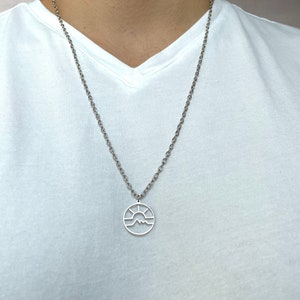 Sun and Mountain Necklace • Nature Necklace • Hiking Necklace • Minimalist Pendant • Necklace For Women, Men, Friends Best Gifts
