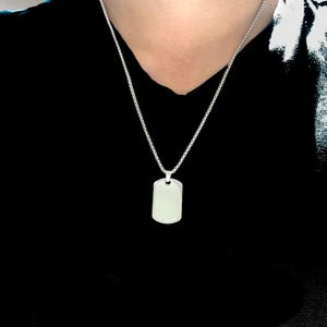 Customizable Silver Pendant for Men • Personalized Dog Tag Necklace for Men • Customizable Necklace • Cool Custom Necklace • Gift for him