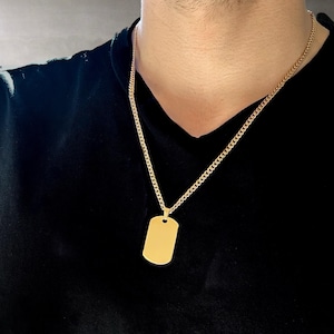 Pendentif en or personnalisable pour homme • Collier personnalisé pour chien • Collier personnalisable • Collier personnalisé sympa • Cadeau pour lui
