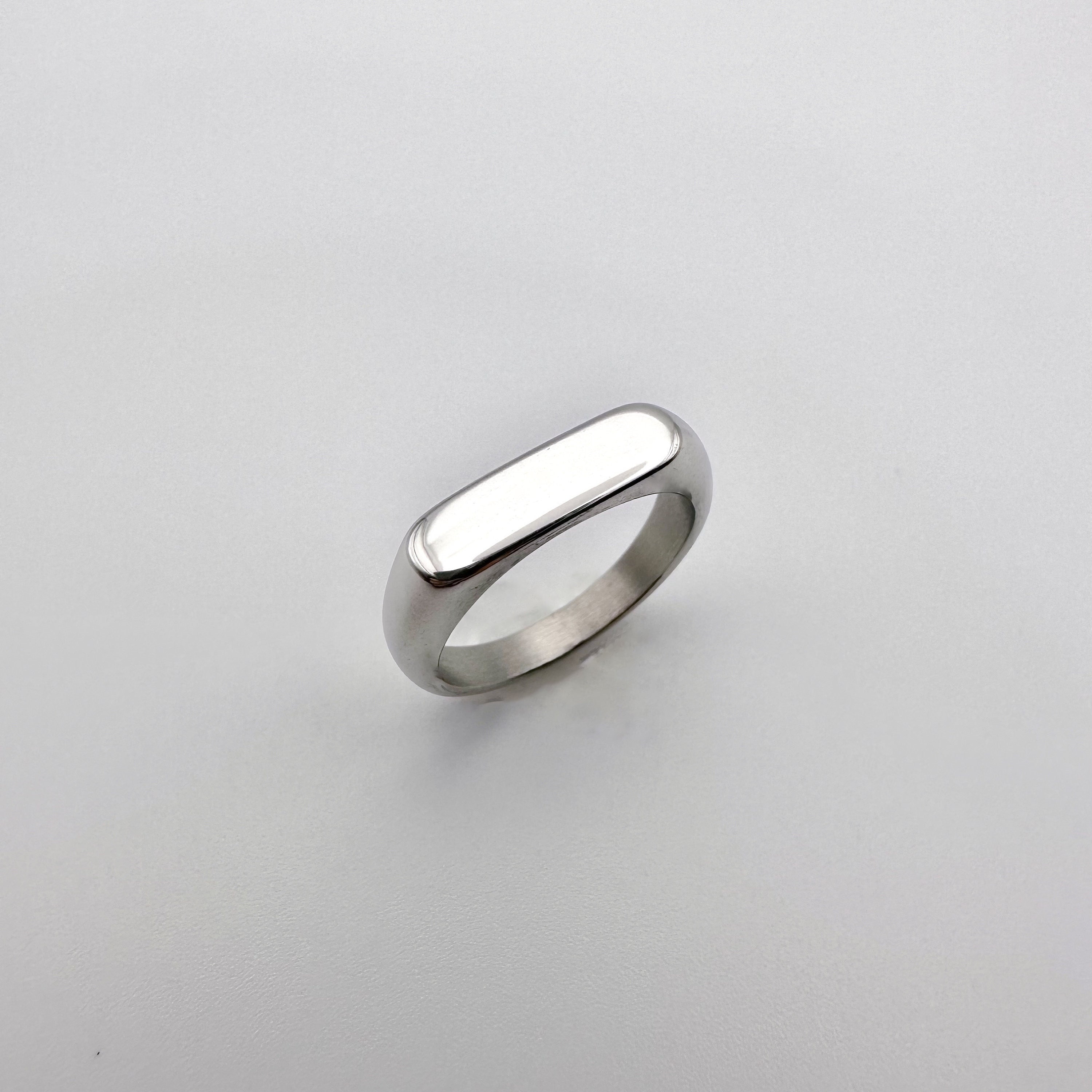 Rectangle Signet Ring for Men • Silver Signet Ring • Silver Mens Rings ...